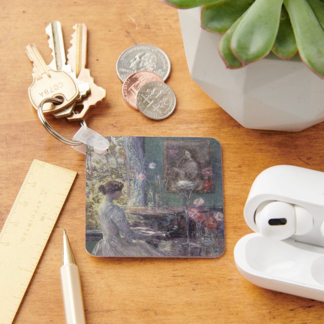 Improvisation by Frederick Childe Hassam Key Ring (Desk)