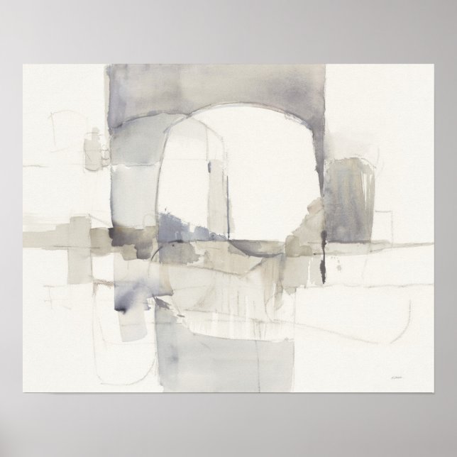 Improvisation I Gray Abstract Print (Front)