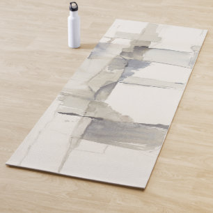Improvisation I Grey Abstract Print Yoga Mat