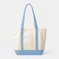 Impulse Tote Bag Natural and Light Blue