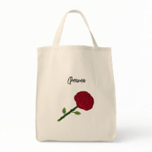 Impulse Tote with red rose