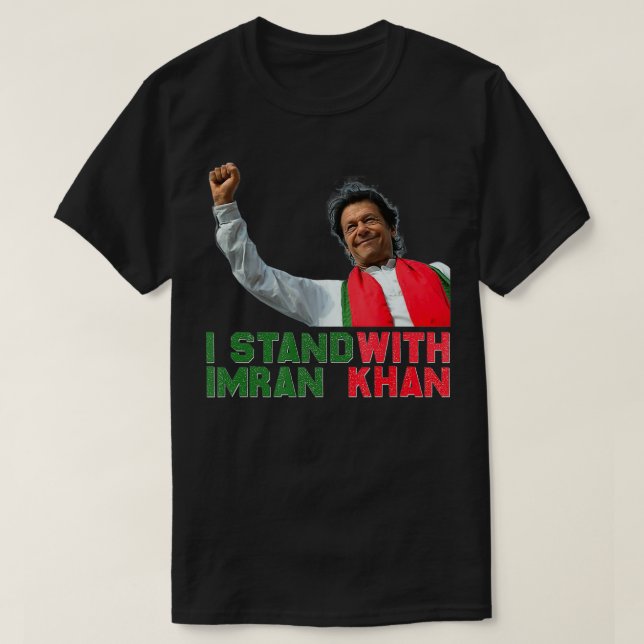 Imran Khan PTI Party Pakistan Support Freedom  T-Shirt (Design Front)