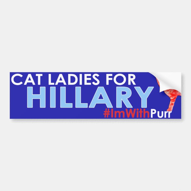 #ImWithPurr Cat Lady Pride Bumper Sticker (Front)