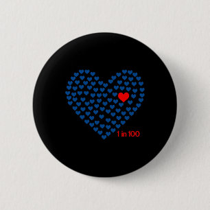 In 100 Congenital Heart Disease Awareness Gift Chd 6 Cm Round Badge