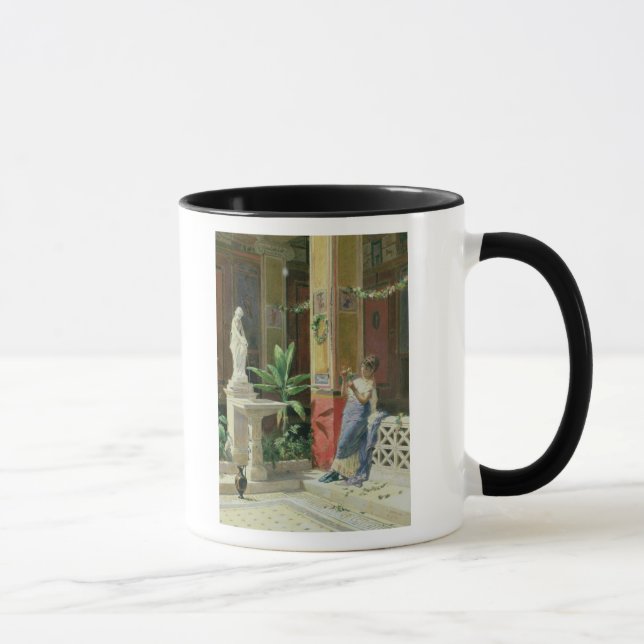 In a Courtyard in Pompeii, 1878 Mug (Right)