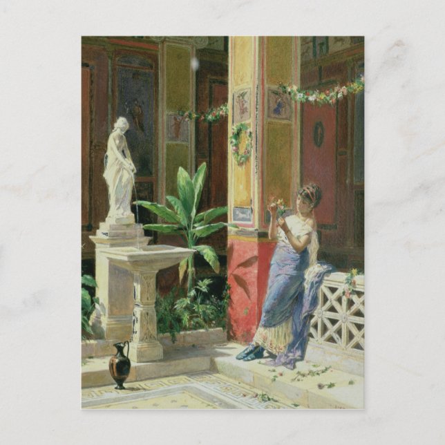 In a Courtyard in Pompeii, 1878 Postcard (Front)
