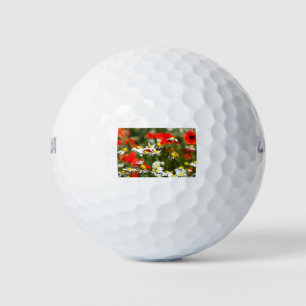 In A Field of Poppies Be A Daisy Golf Balls
