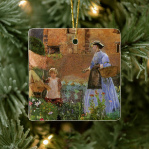 In a Garden at Cookham by George John Pinwell Ceramic Ornament