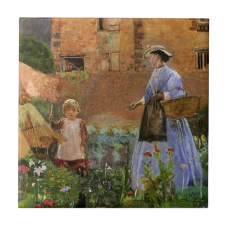 In a Garden at Cookham by George John Pinwell Tile