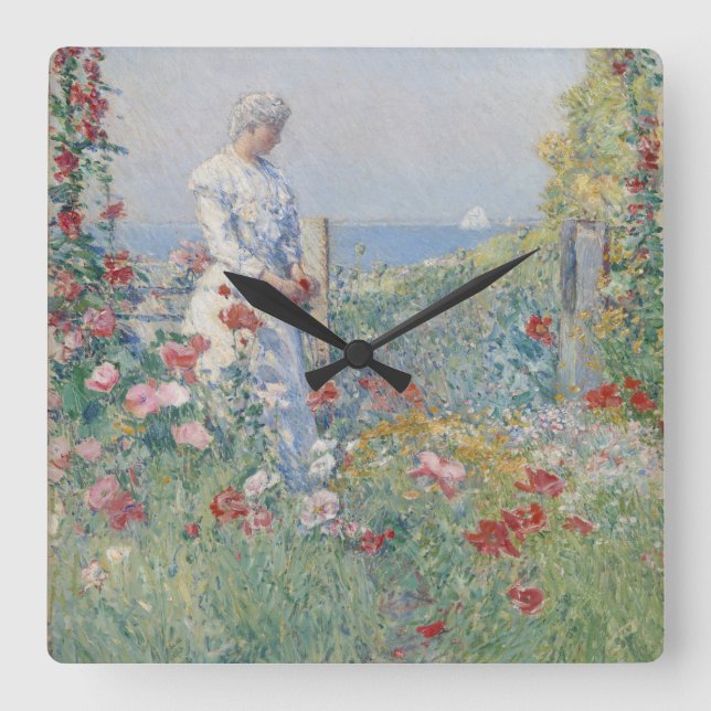 In a Garden painting Square Wall Clock (Front)