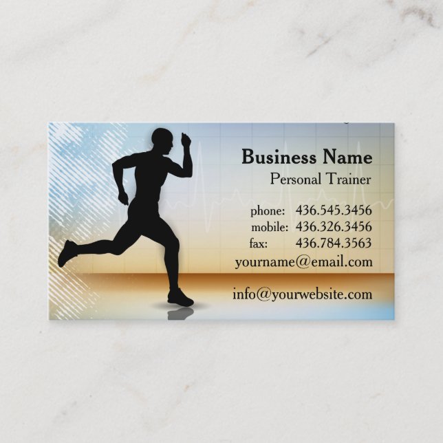 In A Heartbeat - Personal Trainer Business Card (Front)