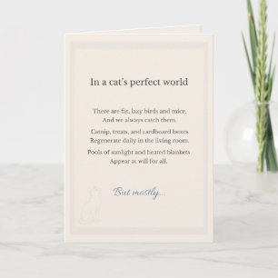 In a Perfect World Cat Father's Day Card