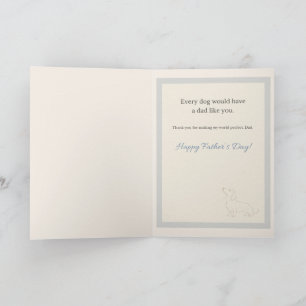 In a Perfect World Dog Father's Day Dachshund Card