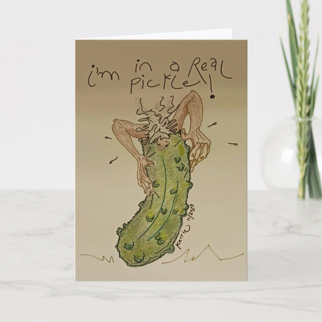 In a Real Pickle Thank You Card (Front)