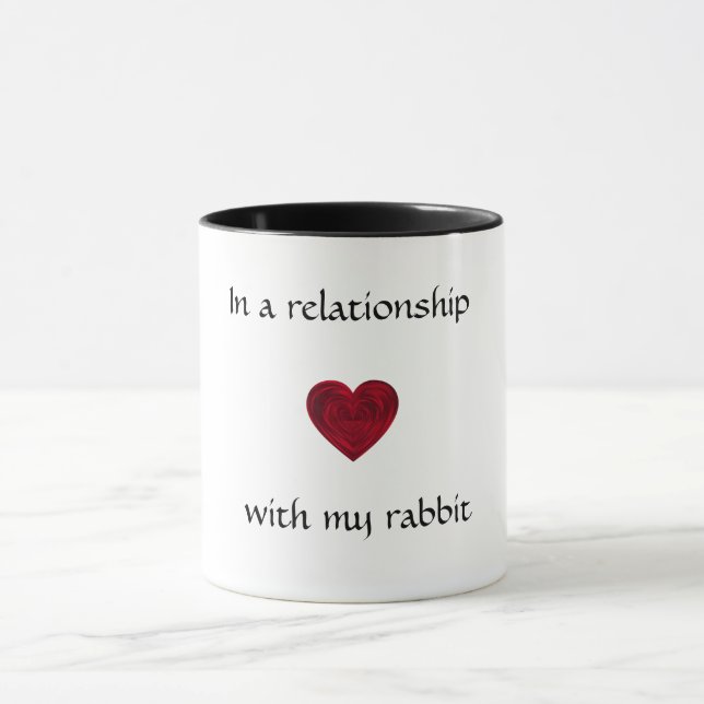 In a relationship Rabbit Mug (Center)
