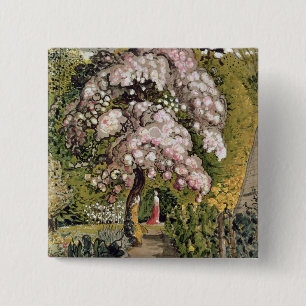 In a Shoreham Garden (w/c) 15 Cm Square Badge