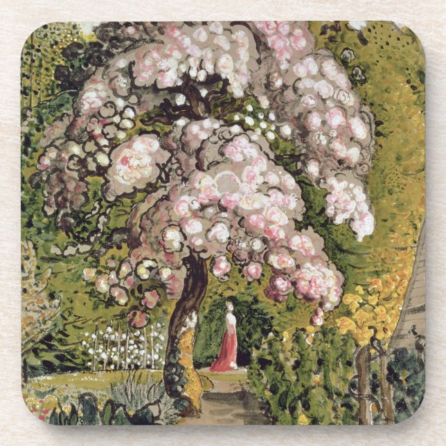 In a Shoreham Garden (w/c) Coaster (Front)