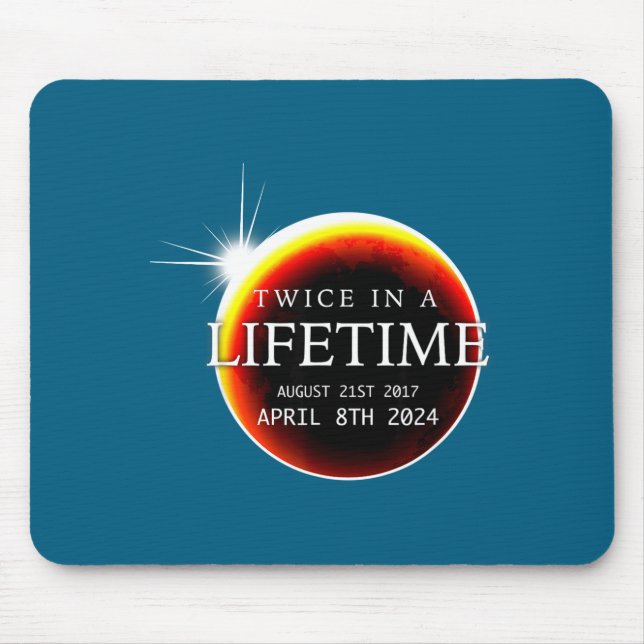 In A Solar Eclipse 04 08 24 Mouse Mat (Front)