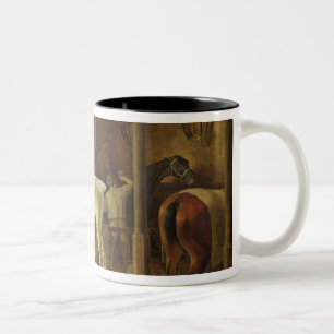 In a Stable Two-Tone Coffee Mug
