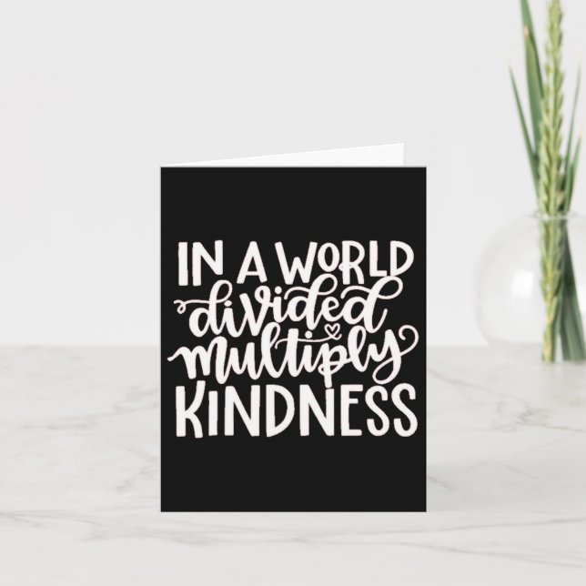 In A Word Divided Multiply Kindness  Card (Front)