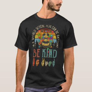 In A World Be Kind Cute Bumble Bee Umbrella Autism T-Shirt