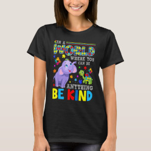 In A World Be Kind Cute Elephant Turtle Umbrella A T-Shirt
