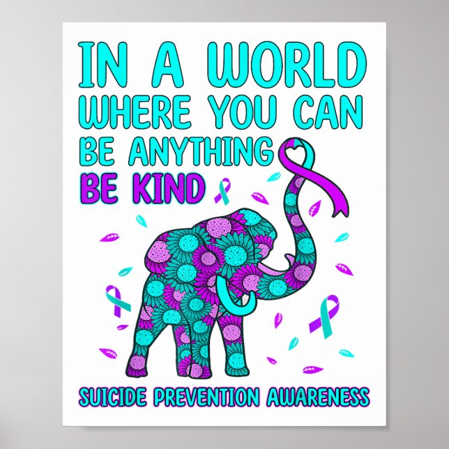 In A World Be Kind Elephant Suicide Prevention Awa Poster (Front)