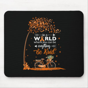 in a world be kind leukaemia cancer awareness tee mouse mat