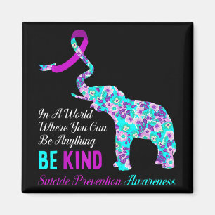 In A World Be Kind Support Suicide Prevention Awar Magnet
