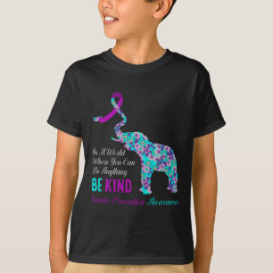 In A World Be Kind Support Suicide Prevention Awar T-Shirt