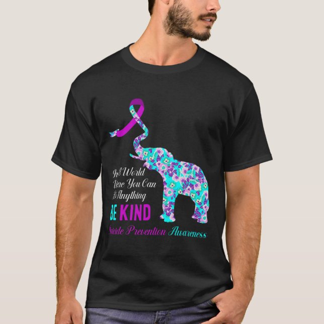 In A World Be Kind Support Suicide Prevention Awar T-Shirt (Front)