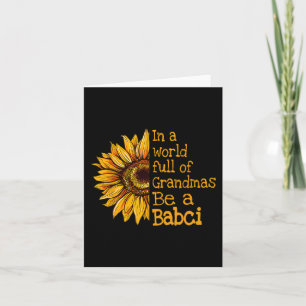 In A World Of Grandmas Be A Babci Poland Polish Gr Card