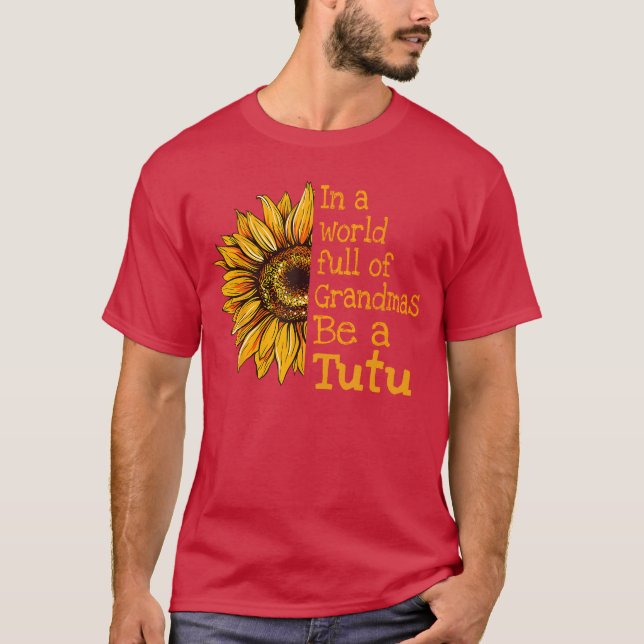 In A World Of Grandmas Be Autu Hawaii Hawaiian Gra T-Shirt (Front)