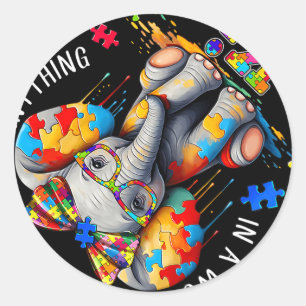 In A World Where You Can Be Anything Be Kind Autis Classic Round Sticker