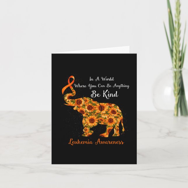 In A World Where You Can Be Anything Be Kind Leuke Card (Front)