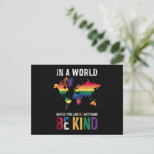 In A World Where You Can Be Anything Be Kind Postcard