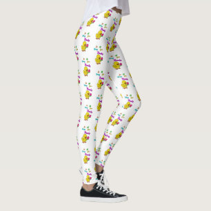 In All Things Give Thanks Chick Tulip Thanksgiving Leggings