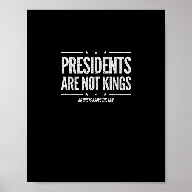 In America Presidents Are Not Kings Retro Classic Poster (Front)