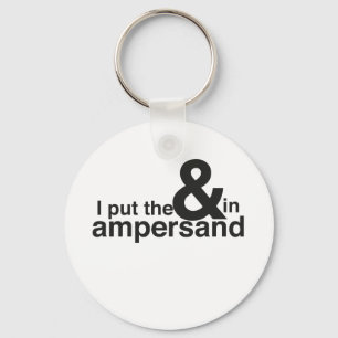 & in Ampersand Key Ring