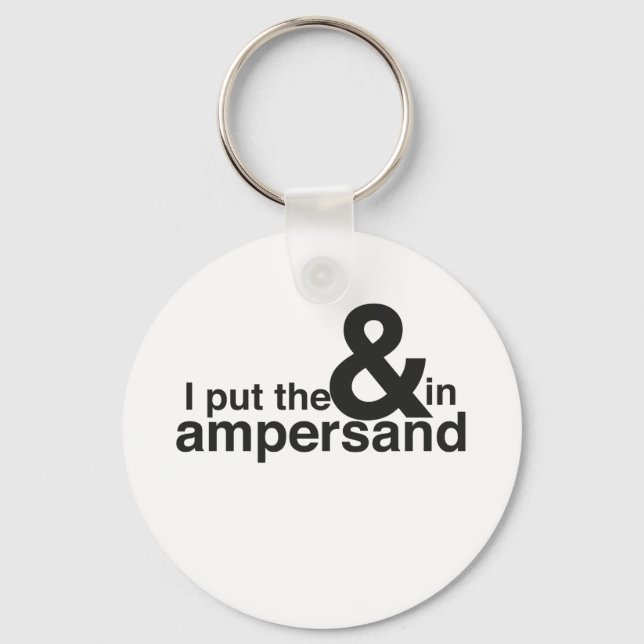 & in Ampersand Key Ring (Front)
