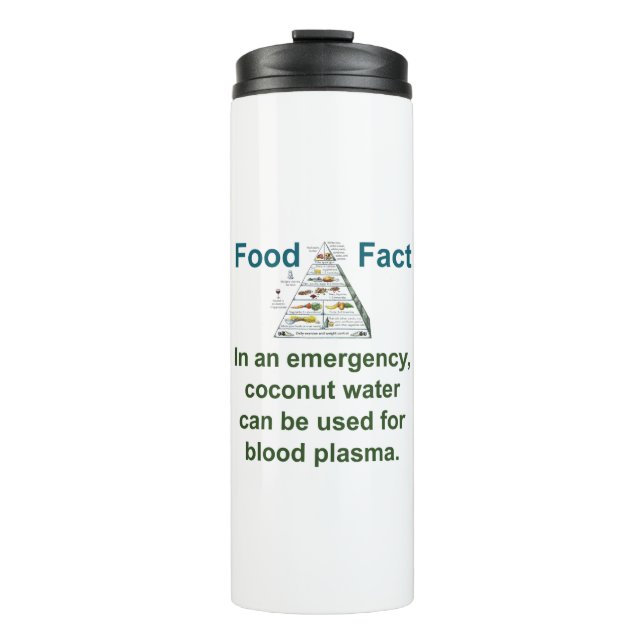 In An Emergency Coconut Water - Food Fact Thermal Tumbler (Front)