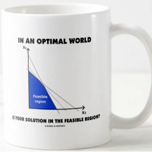 In An Optimal World Is Your Solution Feasible? Coffee Mug