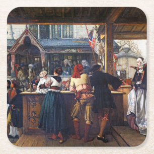 In Antwerp (Belgium), Albrecht Durer Square Paper Coaster