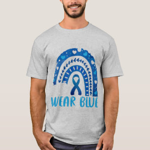 In April We Wear Blue Autism Awareness Leopard Rai T-Shirt