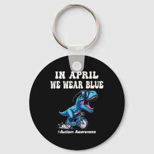 In April We Wear Blue Autism Key Ring