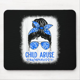 In April We Wear Blue Cool Child Abuse Prevention Mouse Mat