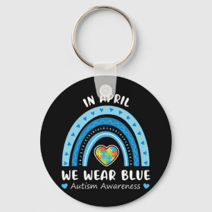 In April We Wear Blue shirt is the perfect gift fo Key Ring