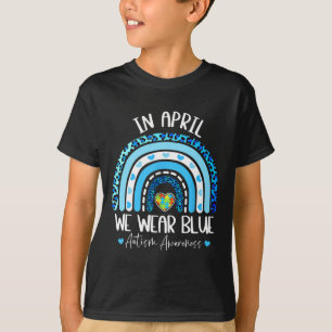 In April We Wear Blues Autism Awareness Month Puzz T-Shirt