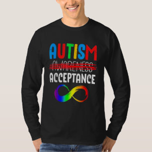 In April We Wear Red Instead Autism People Accepta T-Shirt