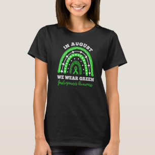 In August We Wear Green Rainbow Gastroparesis awar T-Shirt